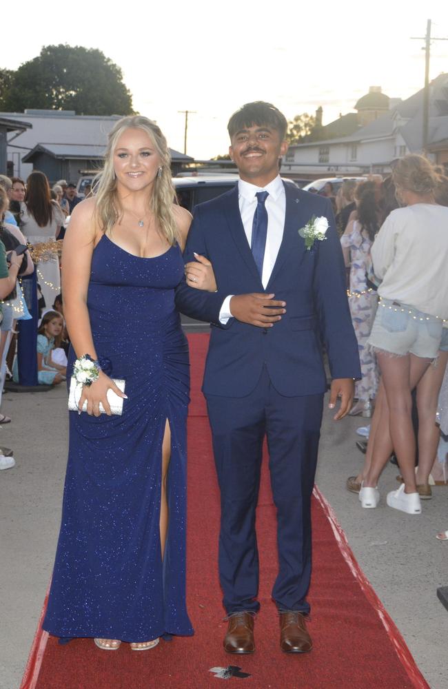 Warwick State High School graduates (from left) Rylee and Deacon at Warwick RSL on November 17, 2023. Photo: Jessica Klein