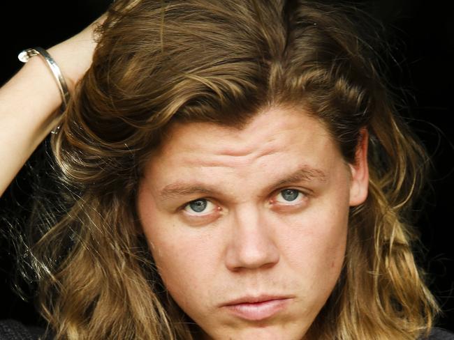 Australian artist Conrad Sewell, in Sydney, today. He has been signed to an American deal and already appeared on the Today show there. He is opening on the Ed Sheeran tour here. Pictures: Justin Lloyd