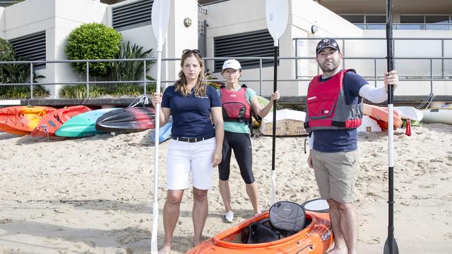 Kayaker Loretta Moy (centre) supported the new fee system.