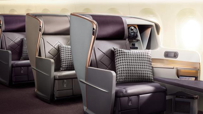 Singapore Airlines A350 business class seat.