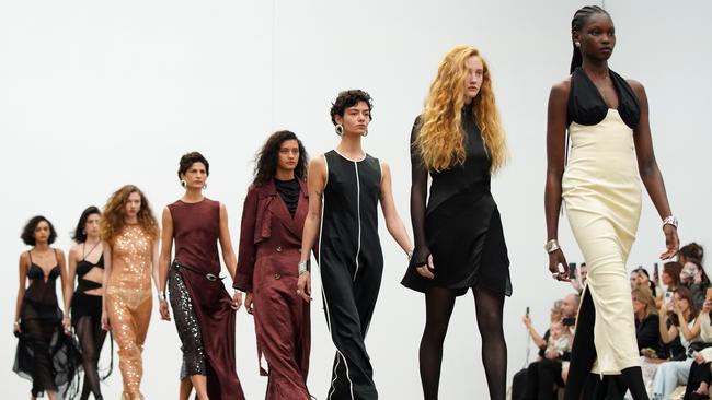 Models walk the runway during the Third Form show during Australian Fashion Week Presented by Pandora 2024. Picture: Getty Images