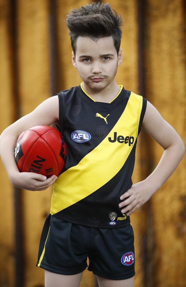 Hugo Pentland as Richmond's Trent Cotchin. Picture: David Caird