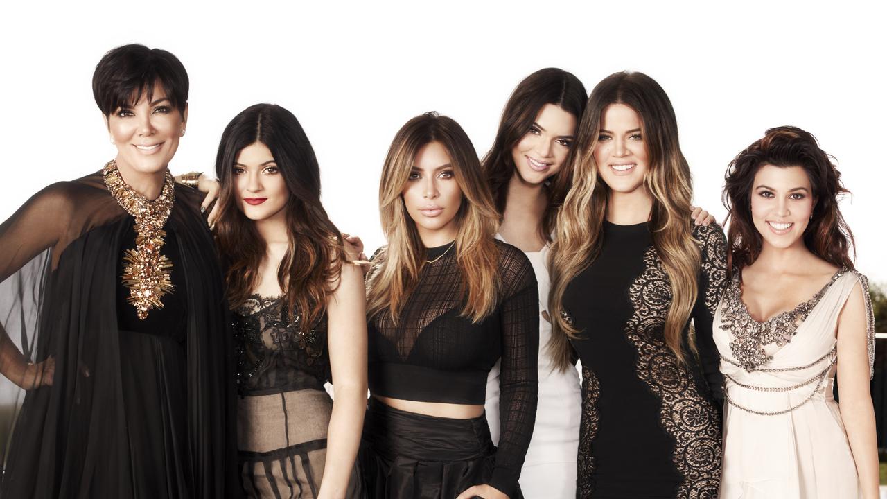 The Kardashians in an earlier season of their show, L-R,: Kris Jenner, Kylie Jenner, Kim Kardashian, Kendall Jenner, Khloe Kardashian, Kourtney Kardashian. Picture: Supplied