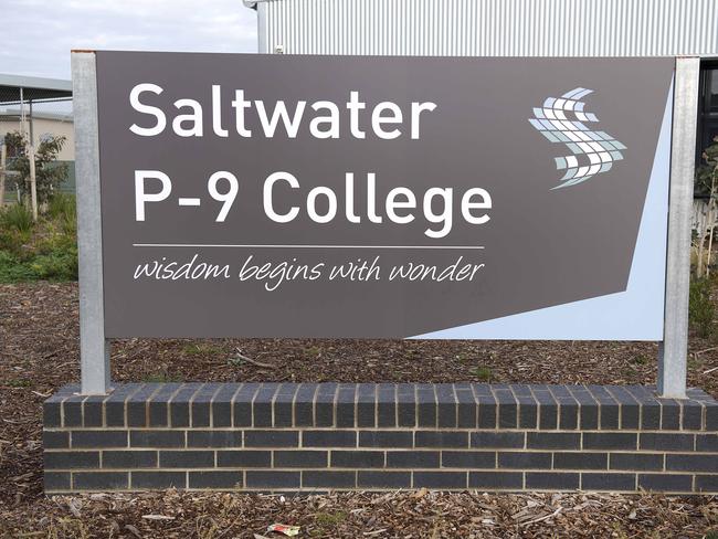 Saltwater P-9 College had to send students home after the theft. Picture: Ellen Smith