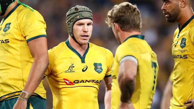 David Pocock will captain the Wallabies against Samoa on Saturday while Michael Hooper (right) will sit out the match. Picture: Getty Images