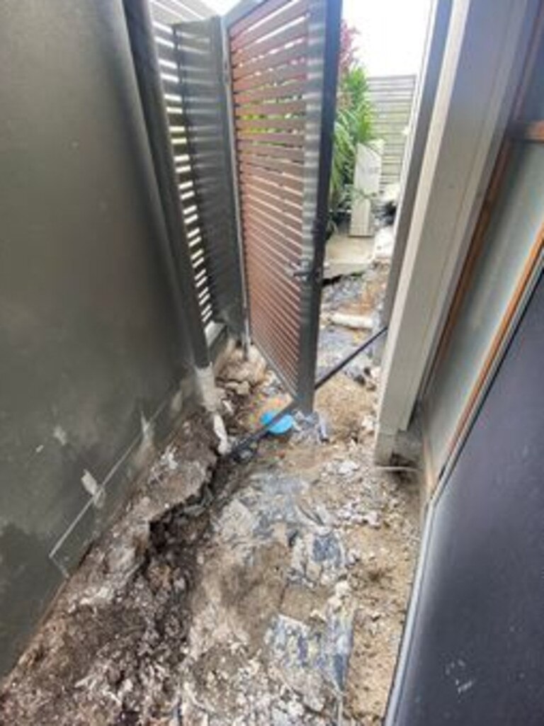 Former Condev townhouse owner unimpressed with build quality. Picture: Supplied