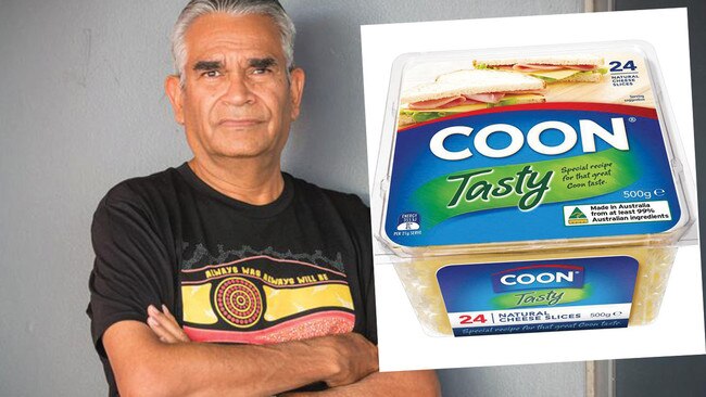 Activist and businessman Stephen Hagan, in Darwin, is campaigning to have Coon cheese renamed. Pictures: Glenn Campbell/Supplied