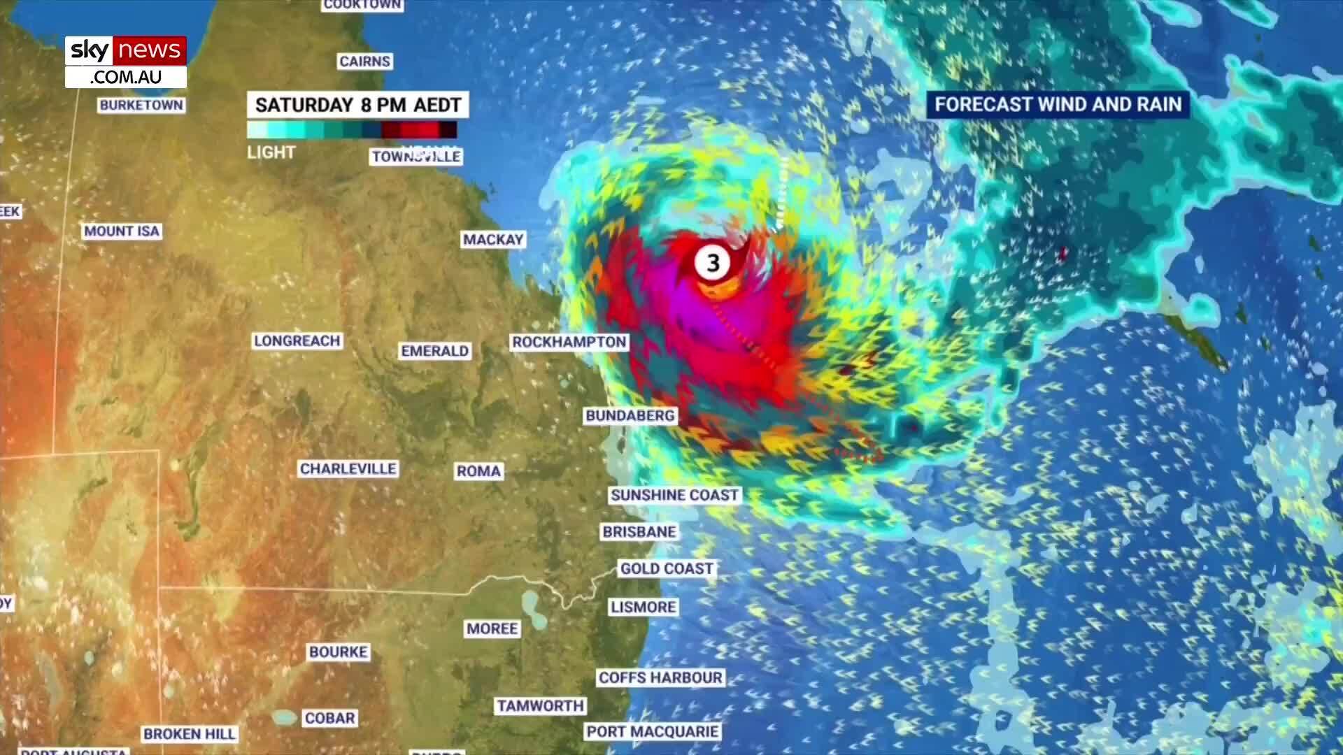 Tropical Cyclone Alfred re-intensifies to category four system overnight