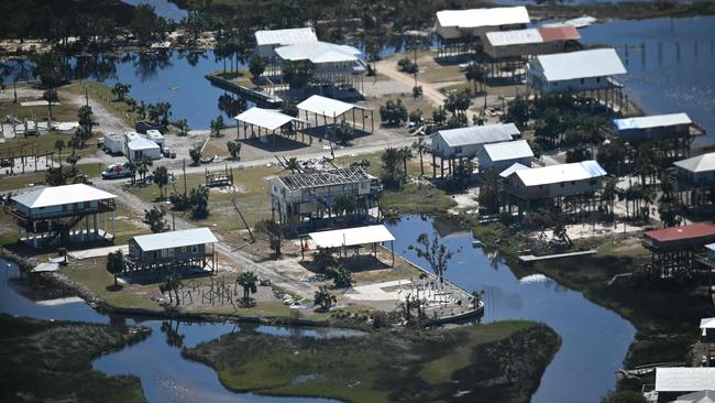 damaged homes affected by Hurricane Helene near Keaton Beach, Florida. Picture: AFP