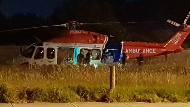 A man is dead after crashing a monkey bike into a pole in Carrum Downs last night. Picture: Alzz Maree