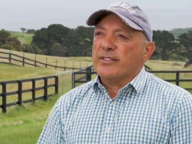 Victorian racehorse breeder Tony Ottobre is Victoria's most generous man. Source: Youtube/7news