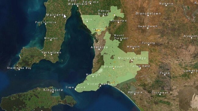 A map showing in green the Environment and Food Production Areas – or urban growth boundaries – that are protected from unfettered housing sprawl.