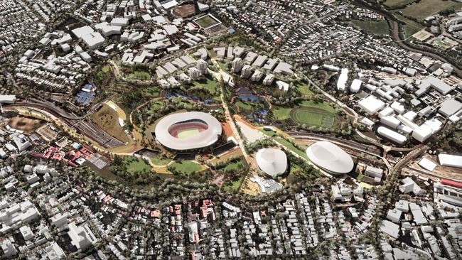 A “golden triangle” of activity with three stadiums close to the city centre and transport has been proposed.