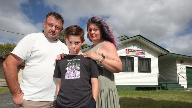 Labrador couple Martin Skok and Kirsty Skok with son Tobias, 10. Picture Glenn Hampson