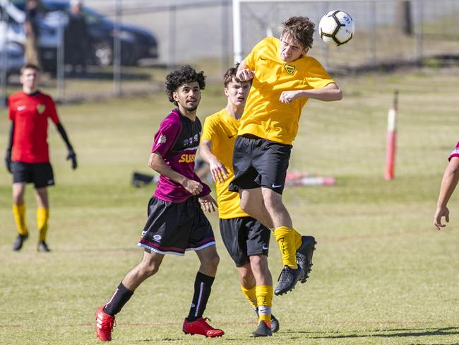 Jack Edmond in the Queensland Schools Premier League Football match between Marsden and Corinda at Darra, Thursday, July 30, 2020 - Picture: Richard Walker