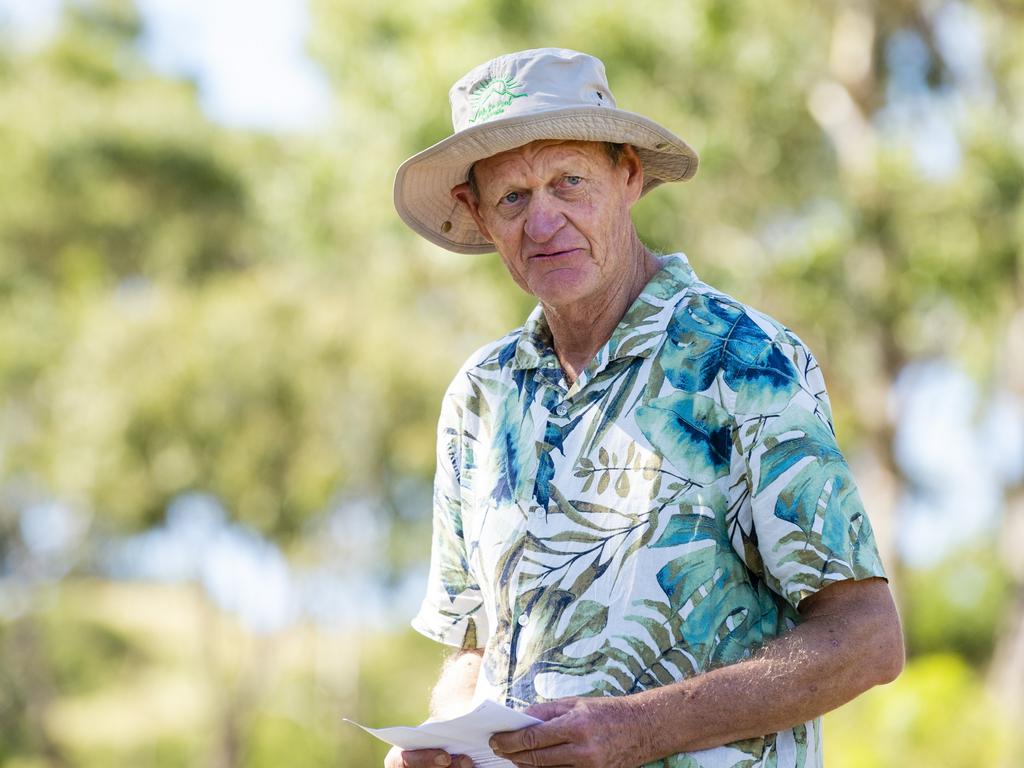 Hike to Heal co-founder Jim Barton speaks at the 2022 launch at Mt Peel Bushland Park, Saturday, February 19, 2022. Picture: Kevin Farmer