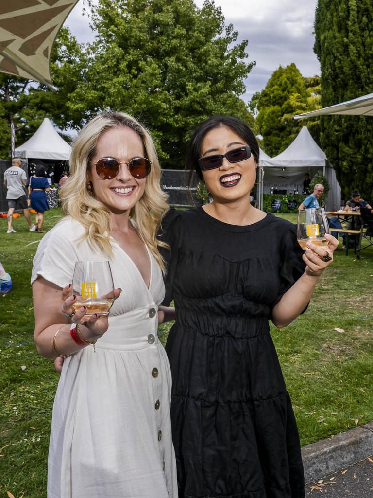 Hayley Standen and Angie Shen. TAS Wine Festival. Picture: Caroline Tan