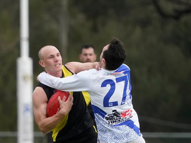 SFNL Division 4: South Mornington v Moorabbin Kangaroos. South Mornington player Jayden Davis. Picture: Valeriu Campan