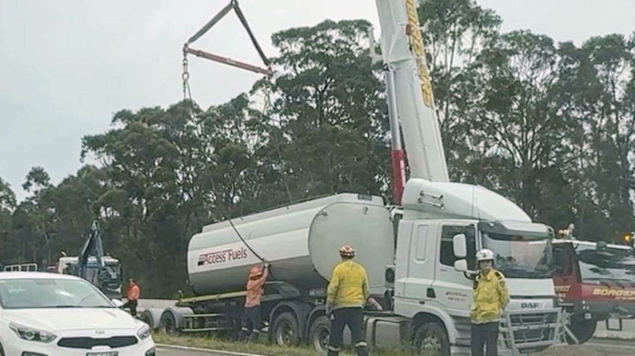 Traffic chaos as thousands of litres of diesel threatens waterway