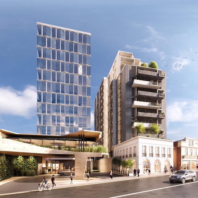 An artist’s impression of Fragrance Group’s proposed Elizabeth St hotel. Picture: SUPPLIED