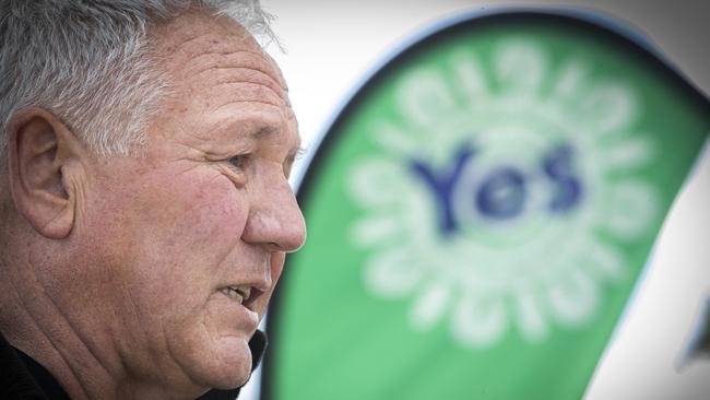 Yes advocate Rodney Dillon at the Yes referendum campaign launch for Franklin at Kangaroo Bay. Picture: Chris Kidd