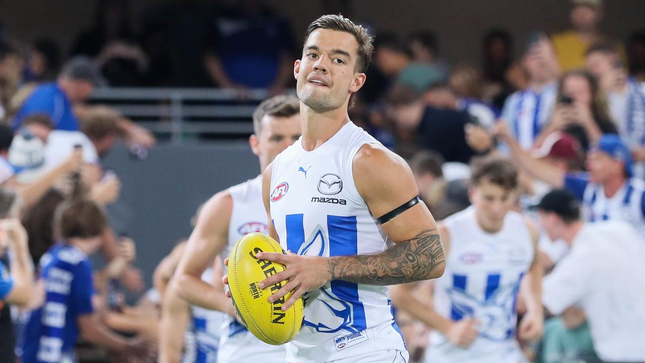 Jy Simpkin is a leading contender to be North Melbourne’s next captain. Picture: Getty Images