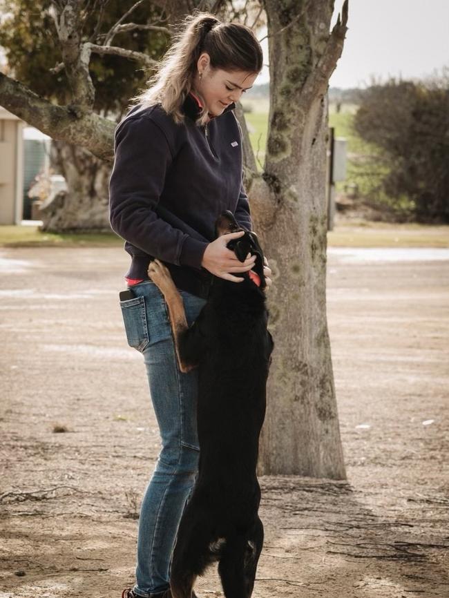 Poppy Crozier on the family’s Sherwood farm. Picture: Sarah Cunningham