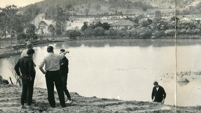 Police searched a Ferny Grove quarry for Gaye Baker’s body in 1973.