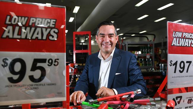 Super Retail CEO Anthony Heraghty: ‘The Group is well positioned for the key cyber and Christmas trading period with a fortified inventory position across all four of its core brands.’ Picture: AAP