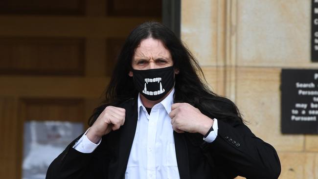 Leif Branscheid is seen outside the Adelaide Magistrates court after an earlier hearing. Picture: NCA NewsWire / David Mariuz