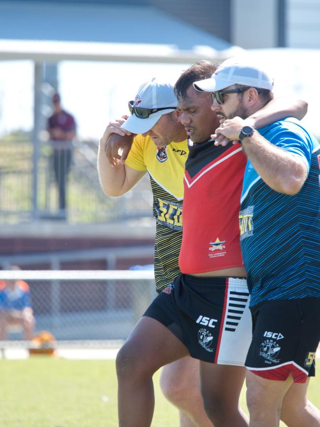 Ignatius Park College and Kirwan State High School teams take on St Brendanâ€™s College Yeppoon teams in Queensland state rugby league semi finals at Mackay on Wednesday, August 24, 2022.