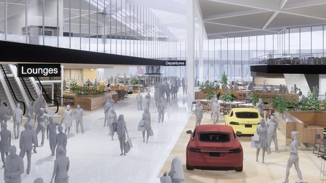 An artist’s impression of the proposed Melbourne Airport retail expansion.