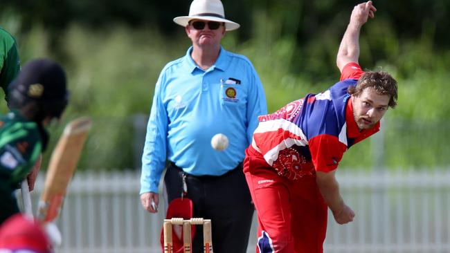 Cairns Cricket Mulgrave v Rovers at Walker Road Sporting Complex. Mulgrave's Wade Matthews. PICTURE: STEWART MCLEAN