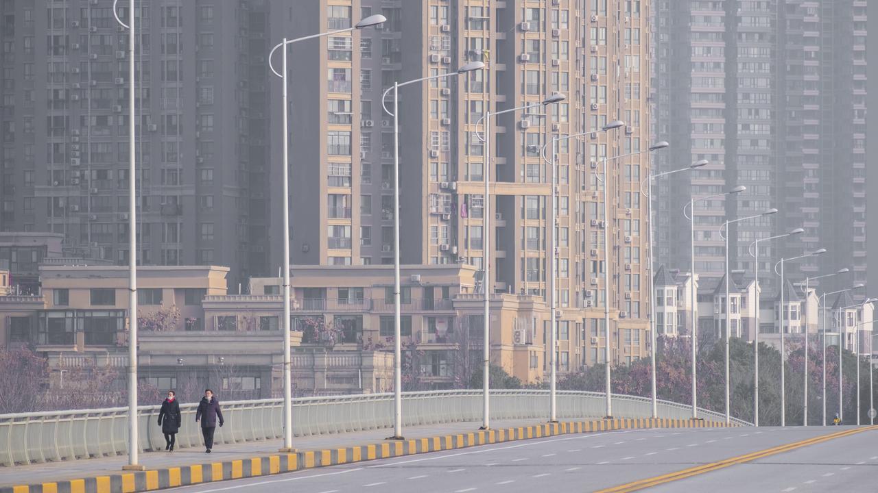 The streets in Wuhan are eerily deserted. Picture: AP/Arek Rataj