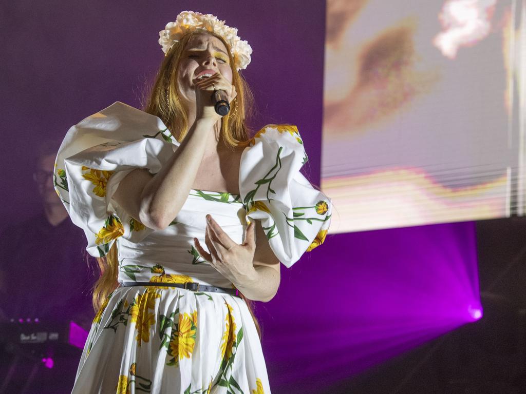 Friday nights headline act Vera Blue performs at the Toowoomba Carnival of Flowers Festival of Food and Wine. Friday, September 9, 2022. Picture: Nev Madsen.