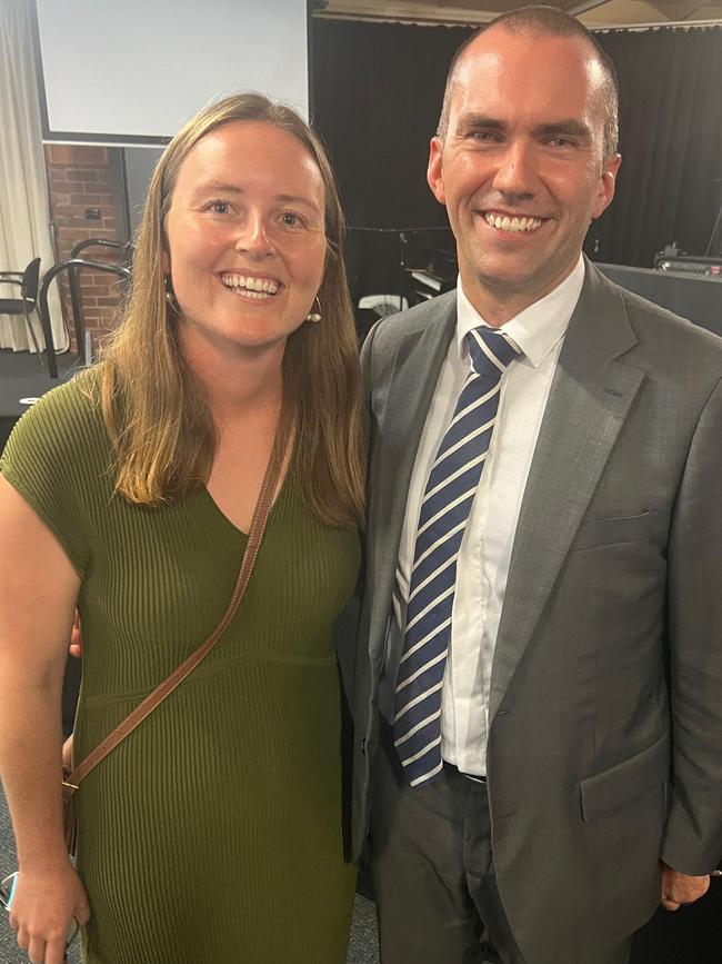 Barrister Madeleine Betro, who is accused of practising law for seven months without a licence, with her husband, Liberal candidate for Morialta Scott Kennedy. Source: Facebook