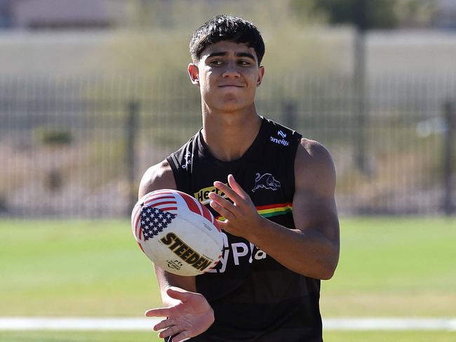 Blaize Talagi is hungry for Cole’s no.6 jersey. Picture: Ethan Miller/Getty Images/AFP