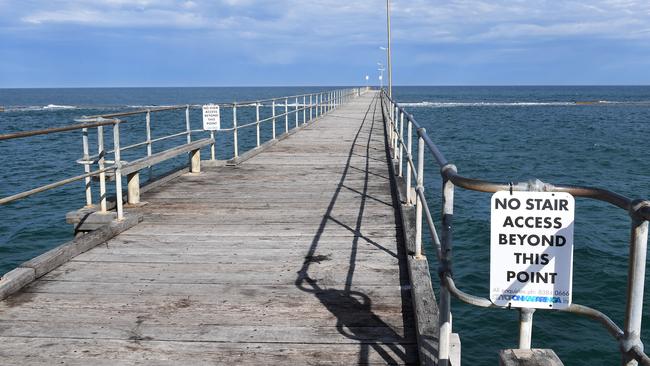 Port Noarlunga Jetty. (Image AAP/Mark Brake)