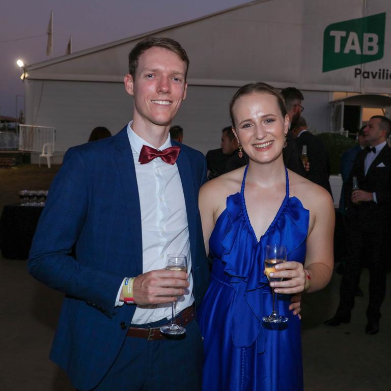 Darcy Walsh and Sarah Clifford at the Darwin Turf Club Gala Ball. Picture: Glenn Campbell