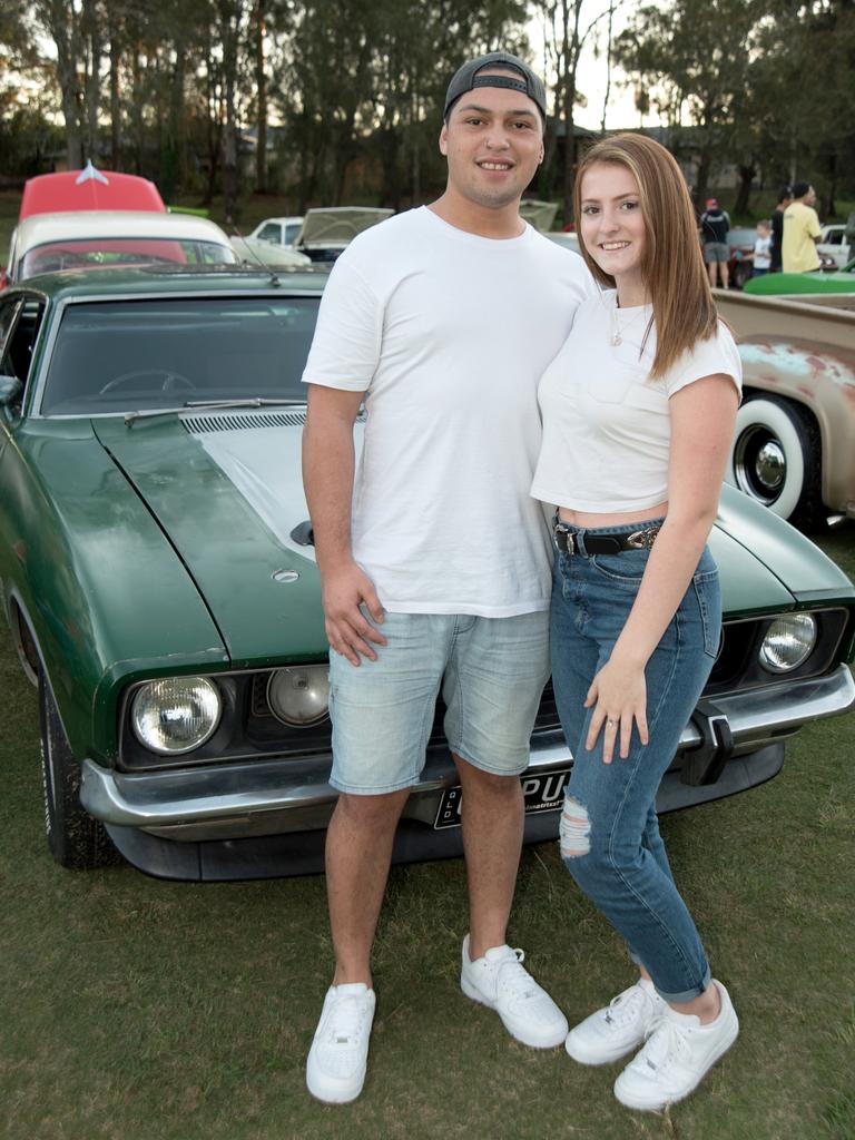 Cypress Tauatevalu and Gemma Pritchard at the Gold Coast Retro Night Cruise. Picture: Andrew Meadowcroft.