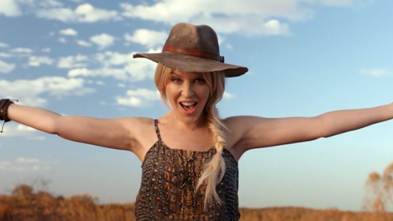 Kylie Minogue stars in the advertisement that prompts Brits to take a trip down under.