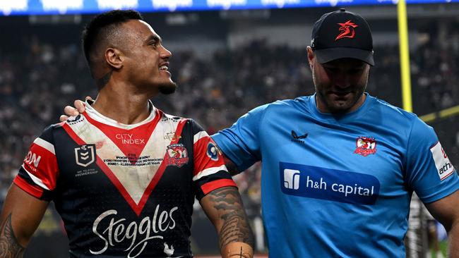 NRL 2024 RD01 Sydney Roosters v Brisbane Broncos - Spencer Leniu. Picture: NRL Photos