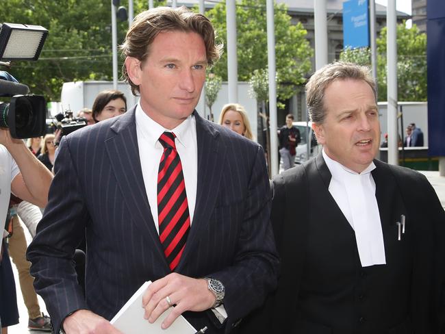 James Hird arrives at Federal Court ahead of his appeal on Monday, November 10, 2014, in Melbourne, Australia. Picture: Hamish Blair