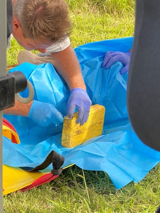 The drug mule drowned while trying to smuggle an estimated more than 50 kilograms of cocaine to shore near the Port of Newcastle. Picture: NSW Police