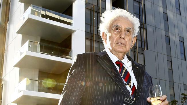 Harry Triguboff at the opening of a Mertion development at Pagewood. Picture: John Appleyard