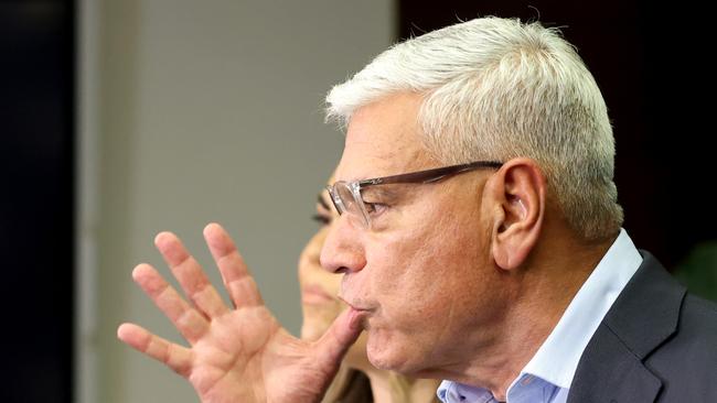 Senator Jacinta Price and Warren Mundine, both leaders of No campaign, National No Event, at the Hyatt Regency Brisbane, on Saturday 14th October 2023 - Photo Steve Pohlner