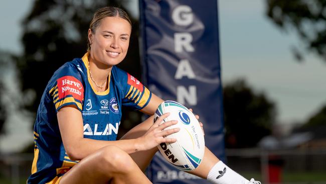 Brooke Walker has switched from AFLW club Carlton to play for the Eels in the NRLW. Picture: Tony Gough