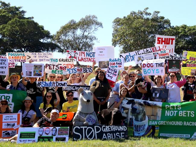 Protesters called for the industry to be shut down at a rally at Sydney Park on April 14. AAP Image/Jeremy Ng