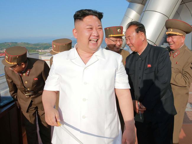 North Korean leader Kim Jong-un inspects a test-fire of a new-type ground-to-sea cruise rocket. Picture: AFP/KCNA via KNS                         <a capiid="b0c132ef947ed057d7556e20cc9b80bb" class="capi-video">What happened to Warmbier a "truly terrible thing": Trump</a>