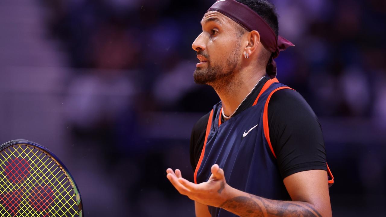 Nick Kyrgios pulled out of the tournament due to an ankle injury. Picture: Francois Nel/Getty Images